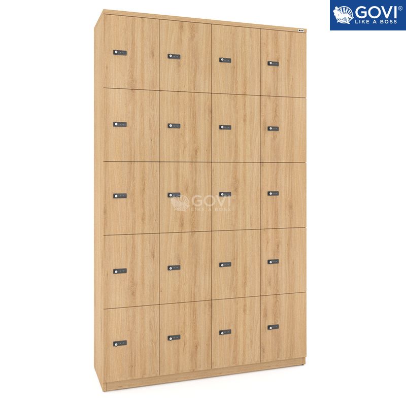 Hình ảnh tủ locker gỗ 20 ngăn