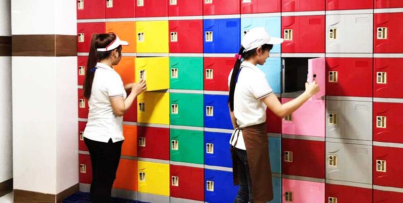 Tủ Locker Nhà Máy 9 Lắp đặt tủ locker trong nhà máy