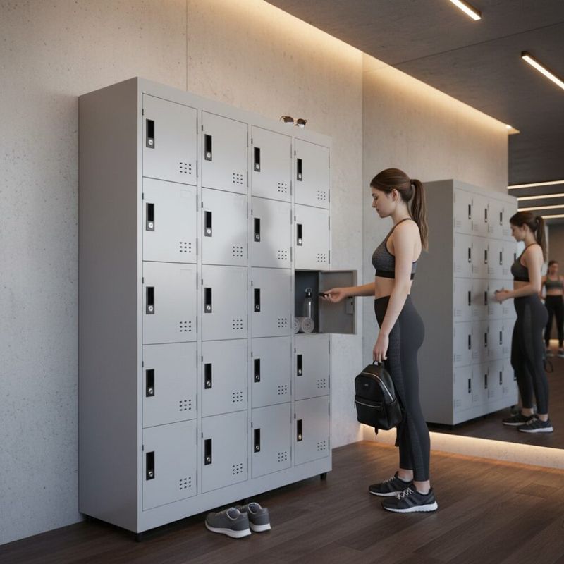 Tủ Locker Để Đồ Bền Đẹp 9 Tủ locker sơn tĩnh điện màu xám