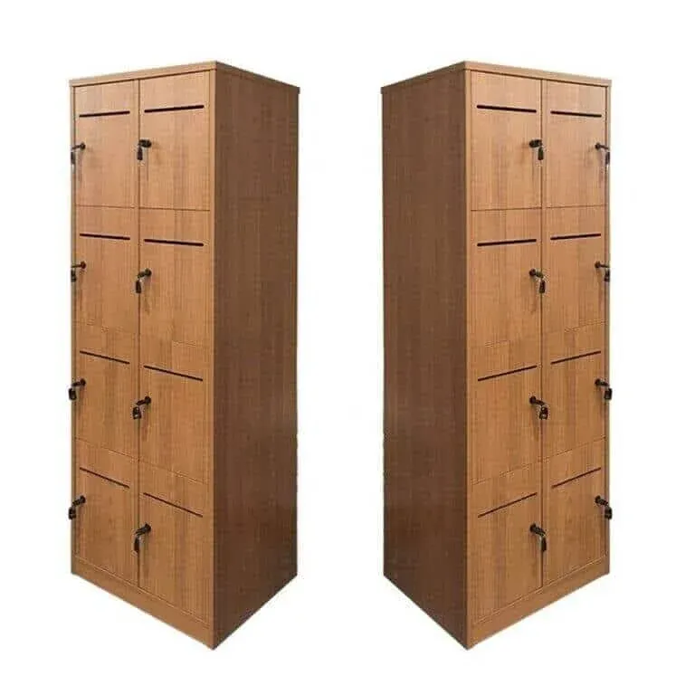 Tủ Locker HDF Chống Ẩm 4 Tủ locker gỗ HDF 8 ngăn