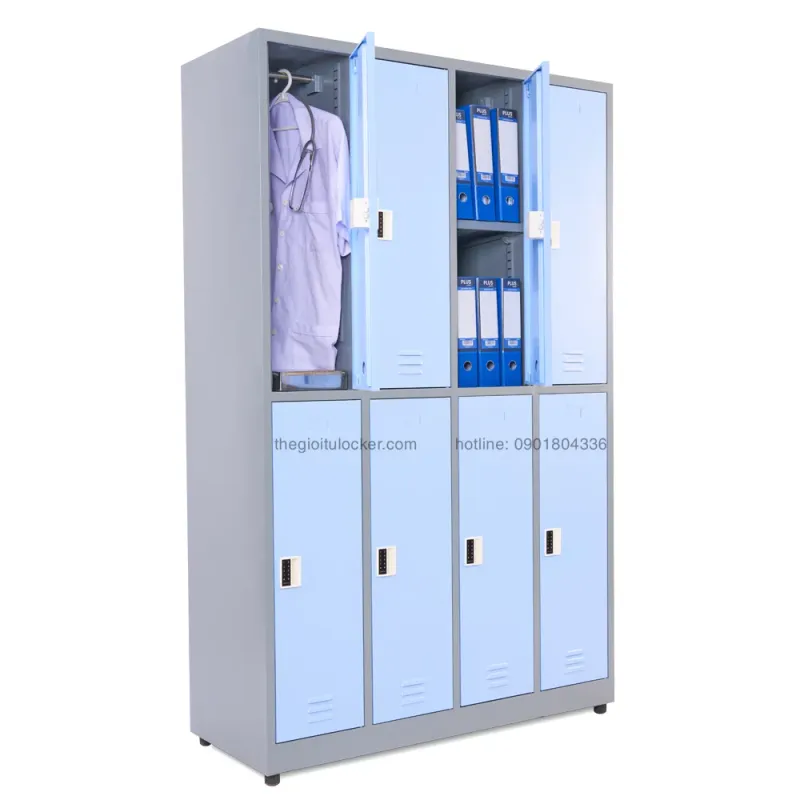Đóng Tủ Locker Chuyên Nghiệp 11 Tủ locker sắt màu xanh