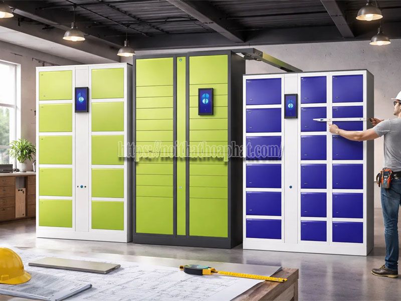 Tủ Locker Theo Yêu Cầu Đẹp 5 Tủ locker điện tử theo kích thước yêu cầu