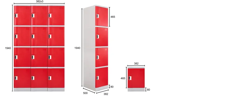 Kích thước tủ locker ABS