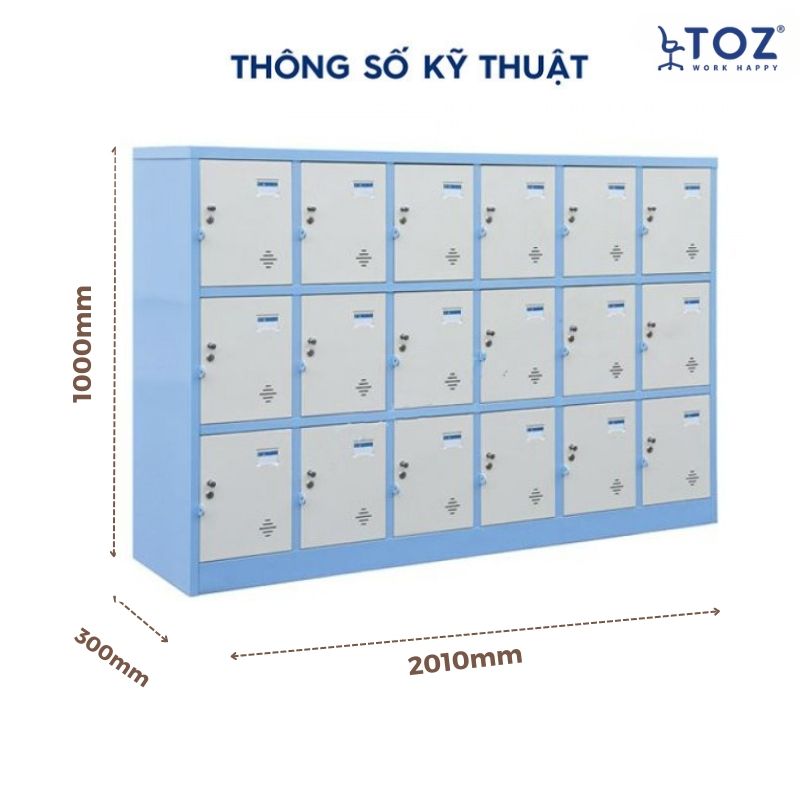 Tủ Locker Để Đồ Miền Nam 10 Kích thước tủ locker để đồ học sinh