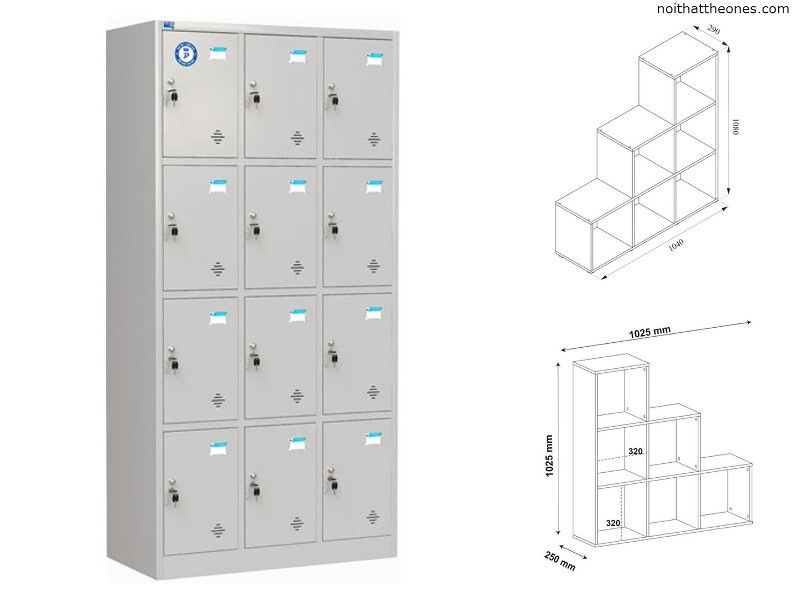 kích thước tủ locker