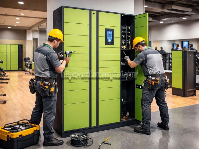 Lắp Đặt Tủ Locker Để Đồ 8 Tủ locker điện tử toàn bộ