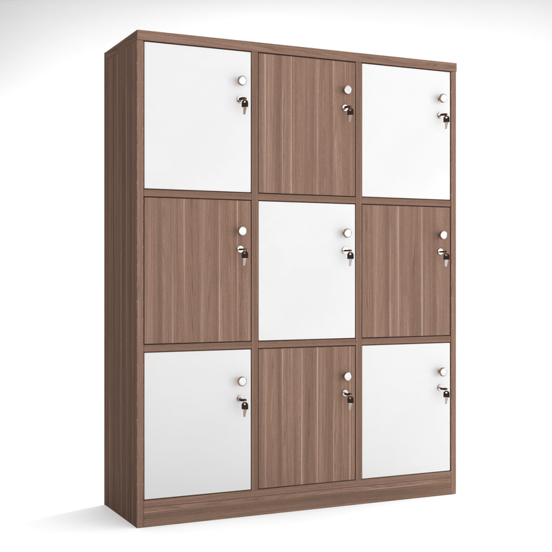Hình ảnh tủ locker gỗ công nghiệp nhiều ngăn