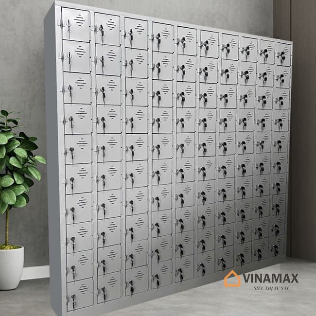 Tủ locker 100 ngăn chưa điện thoại cho công nhân