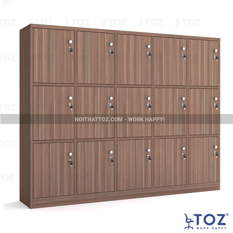 Tủ Locker Văn Phòng 8 Tủ locker 15 ô gỗ