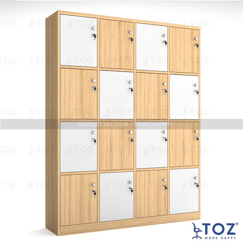 Tủ Locker Veneer 5 Tủ locker 16 cánh
