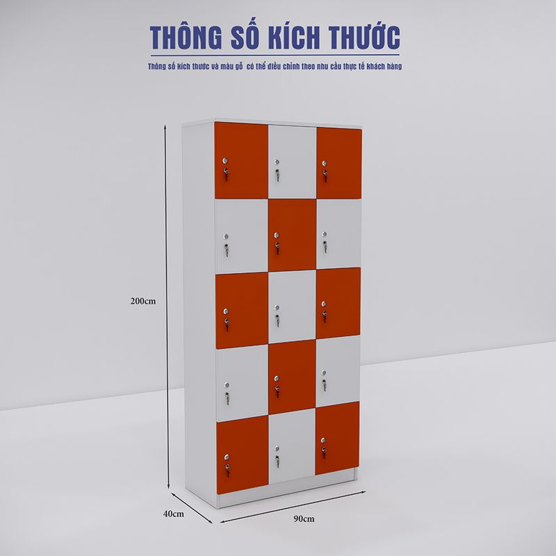 Tủ Locker Đóng Theo Kích Thước Đẹp 5 Tủ locker 2 khoang