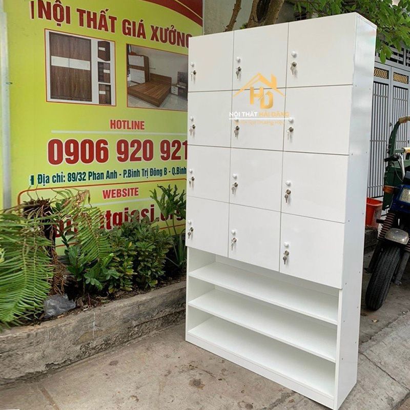 Tủ locker gỗ kết hợp