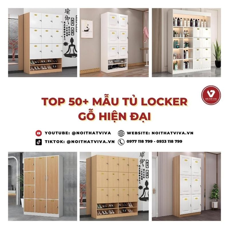 Tủ locker tích hợp ghế ngồi