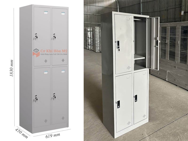 Thi Công Tủ Locker Tại TPHCM 7 Tủ locker 4 cánh HM4C2K-2-4