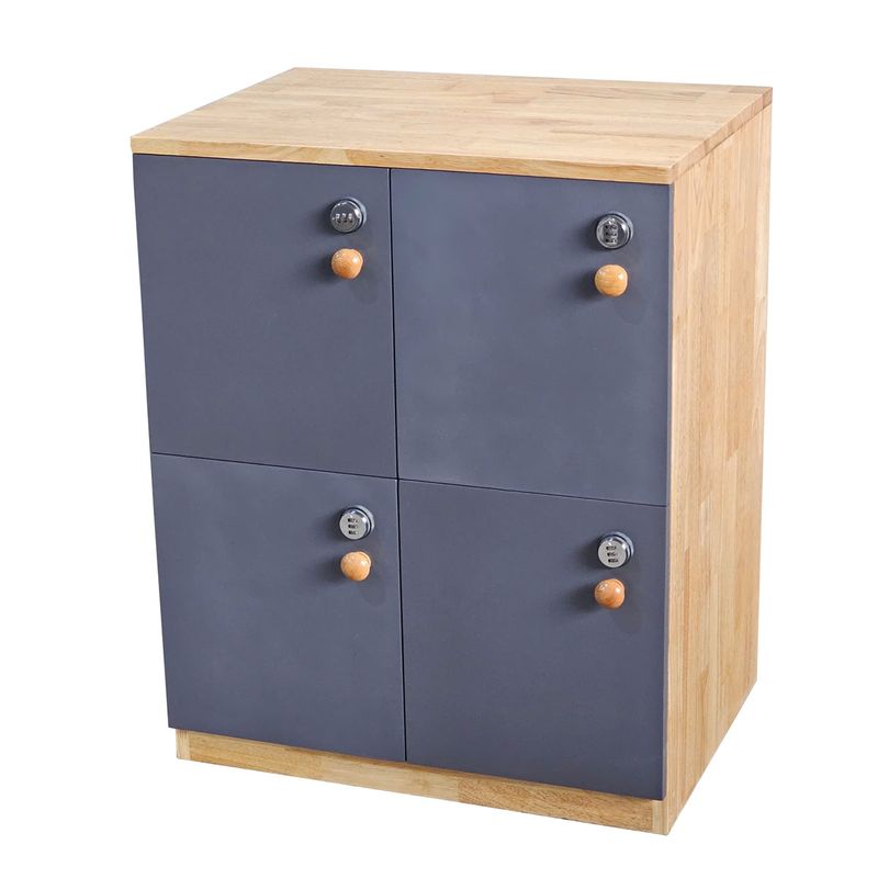 Tủ Locker Plywood Chống Nước 10 Tủ locker 4 ngăn khoá số gỗ cao su