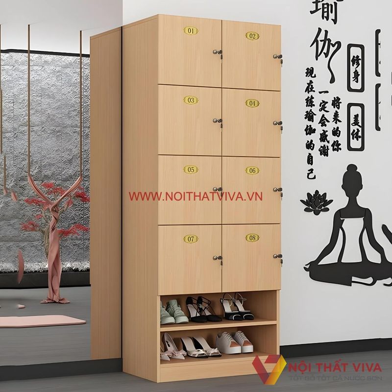 Tủ Locker Gỗ Công Nghiệp Đẹp 8 Tủ locker đa năng