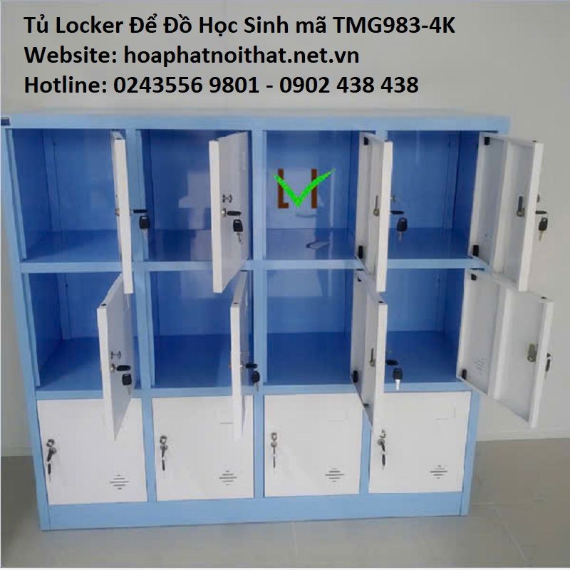 Tủ Locker Để Đồ Miền Nam 8 Tủ sắt để đồ học sinh