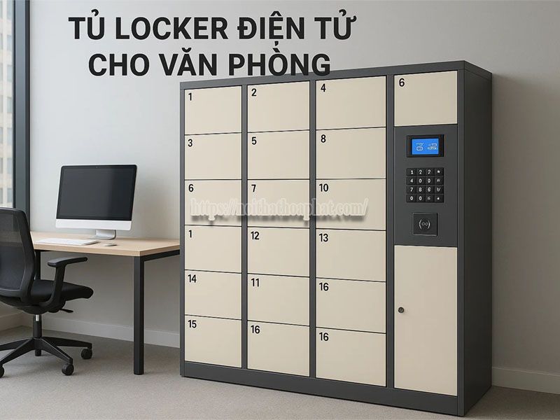 Tủ locker điện tử cho văn phòng