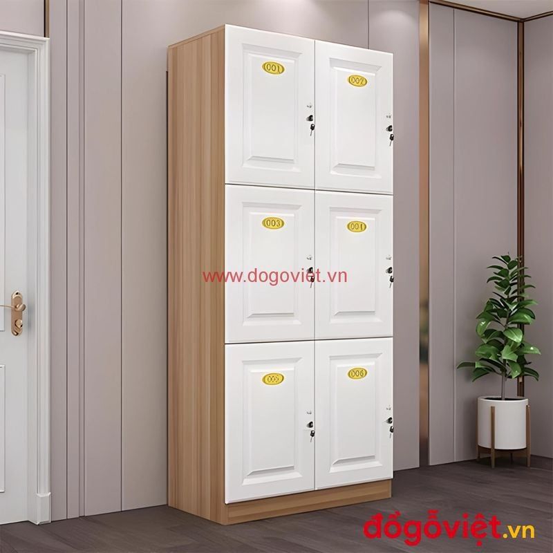 Tủ locker gỗ MDF phủ melamine chất lượng cao