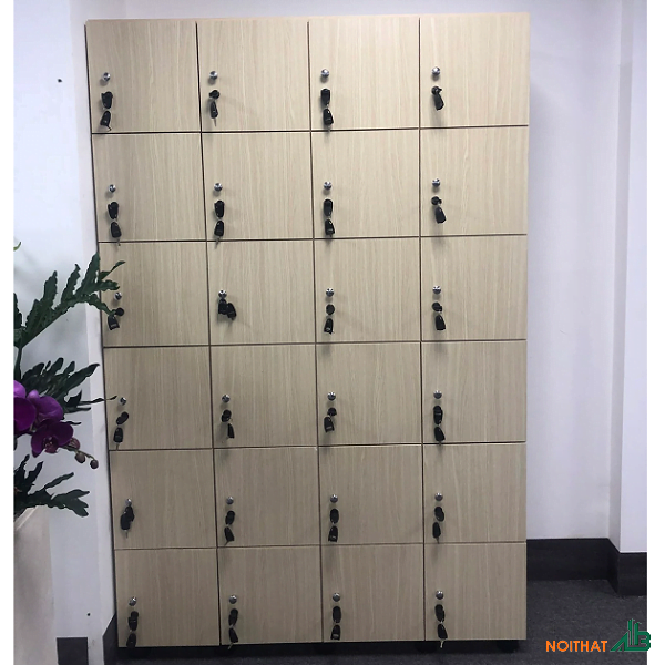 Hình ảnh tủ locker gỗ 24 ngăn