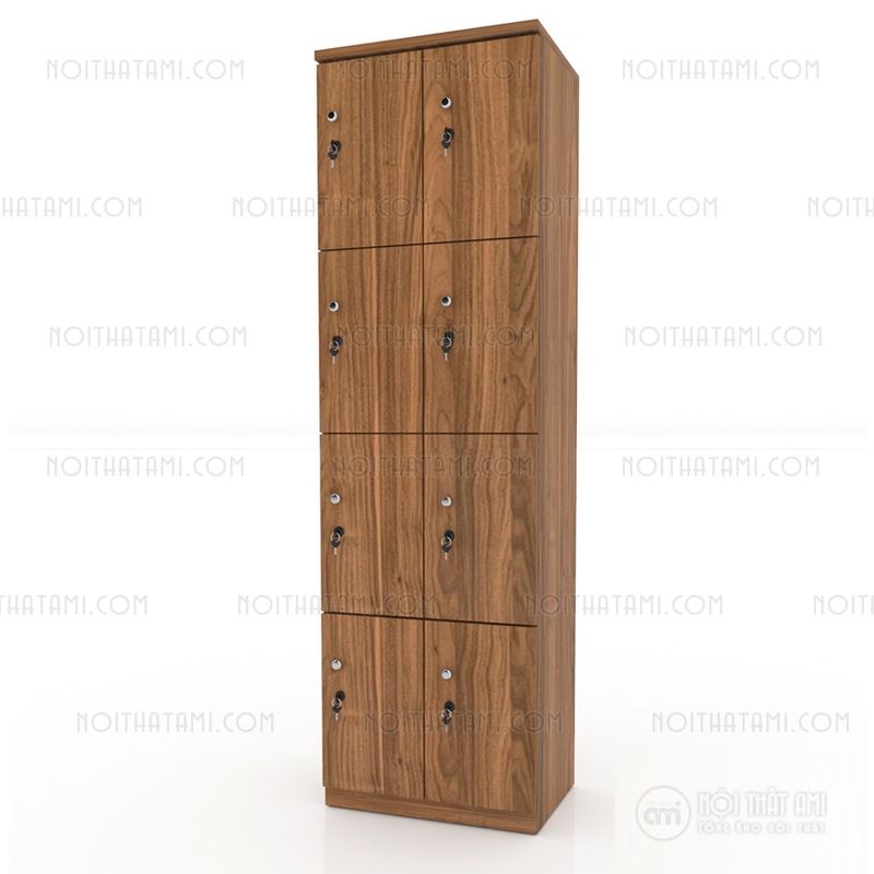 Tủ Locker Để Đồ Chống Ẩm 5 Tủ locker gỗ 8 cánh