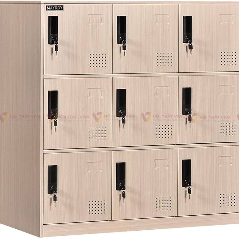 Tủ Locker Gỗ Plywood Đẹp 5 Tủ locker gỗ 9 ngăn