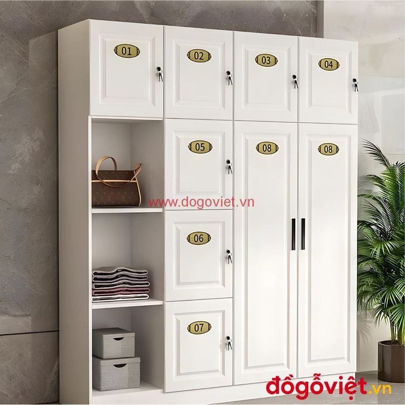 Tủ locker gỗ công nghiệp cao cấp kết cấu chắc chắn chất lượng cao