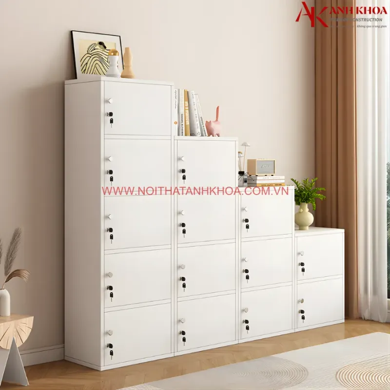 Tủ locker gỗ công nghiệp cho văn phòng đẹp cao cấp