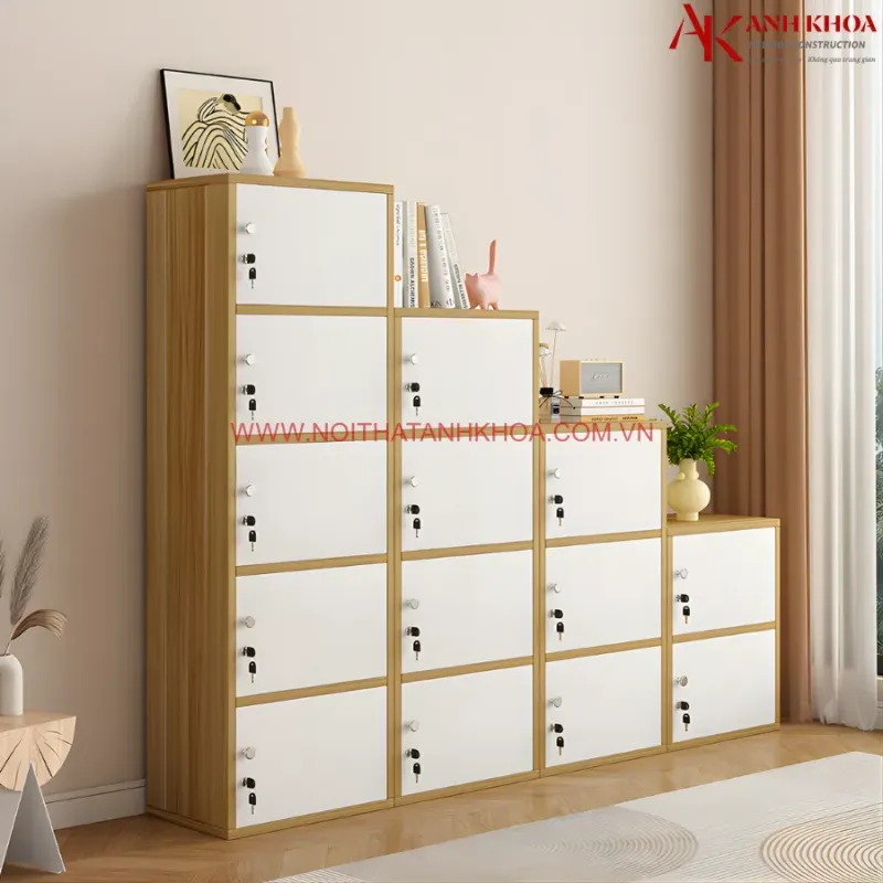 Tủ locker gỗ công nghiệp cao cấp
