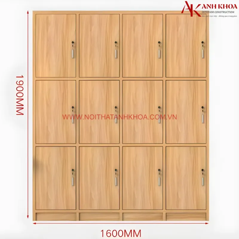 Locker gỗ công nghiệp hiện đại