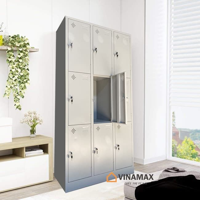Tủ Locker Cánh Mở Đẹp 6 Tủ locker sắt 9 ngăn