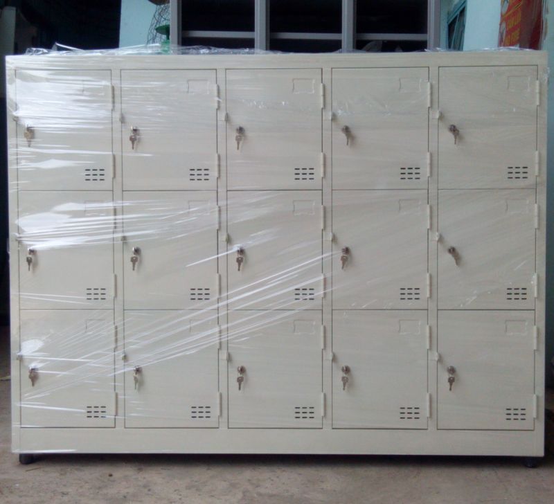 Tủ Locker Thấp 15 Ngăn Dứng Cho Trường Tiểu Học