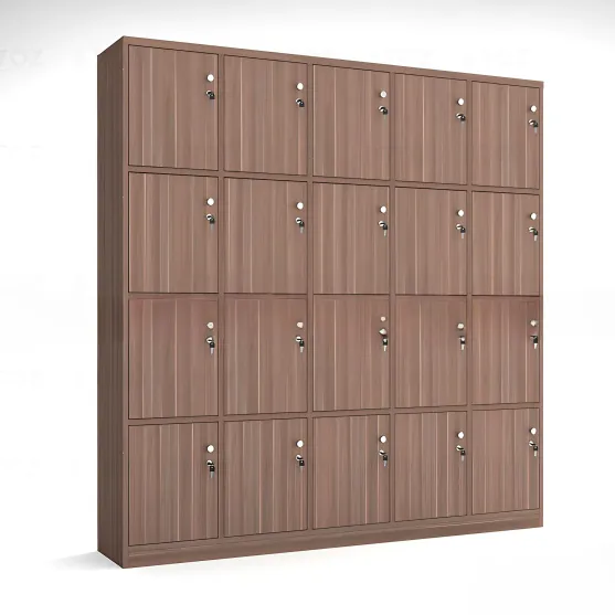 Tủ locker gỗ kết hợp kính