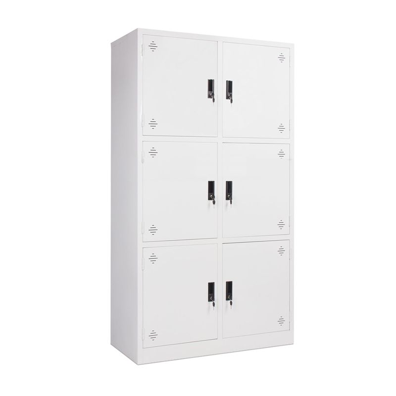 Tủ Locker Màu Trắng Đẹp 5 Tủ sắt locker 6 ngăn màu trắng